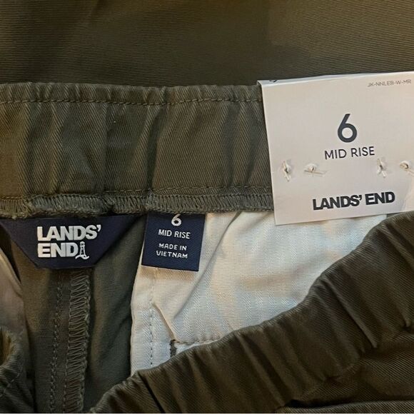 Lands’ End Mid Rise Chino Crop Pant Green Size 6 - Picture 4 of 7